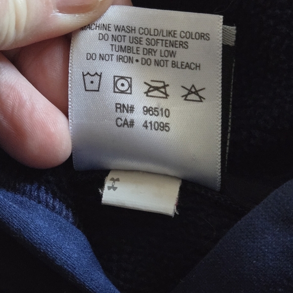 Under Armour Youth Large Navy Blue Hoodie, Polyester Rn96510 - Picture 8 of 9